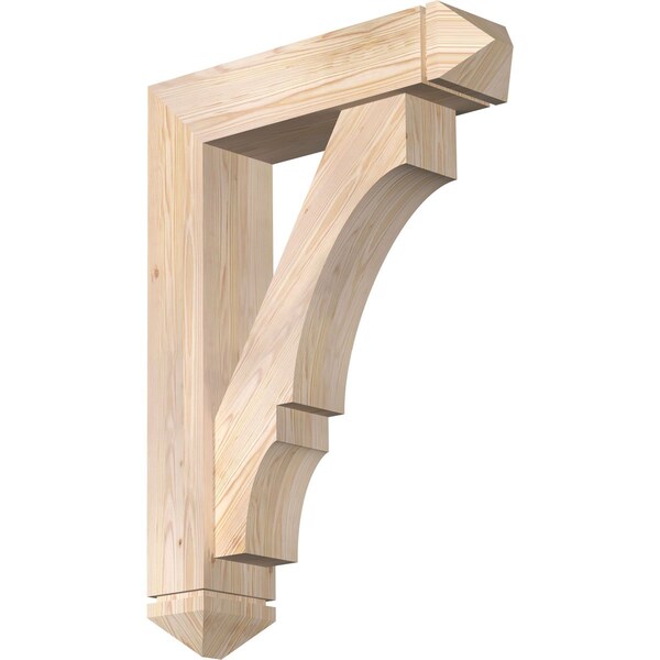 Ekena Millwork Balboa Arts and Crafts Smooth Bracket w/ Offset Brace, Douglas Fir, 7 1/2"W x 30"D x 42"H BKT0806X30X42BOA03SDF - main